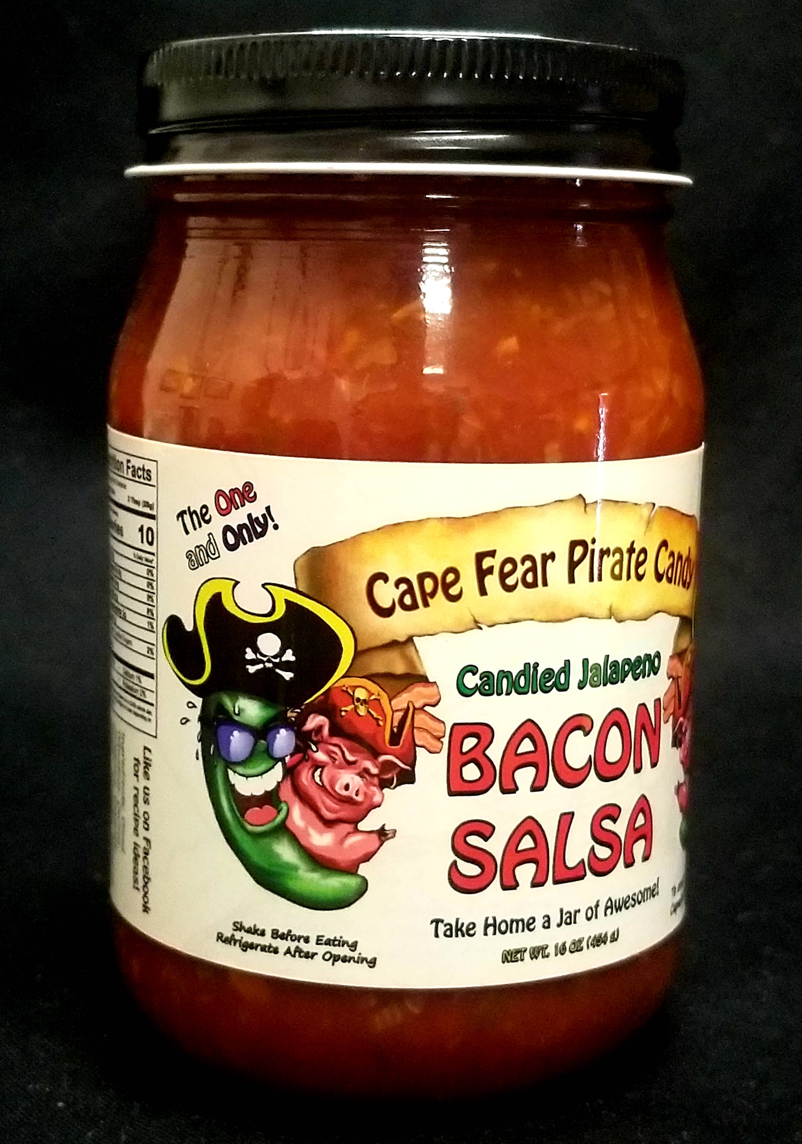 Cape Fear Pirate Candy, LLC - Wholesale Salsa - Candied Jalapeno Bacon Salsa1