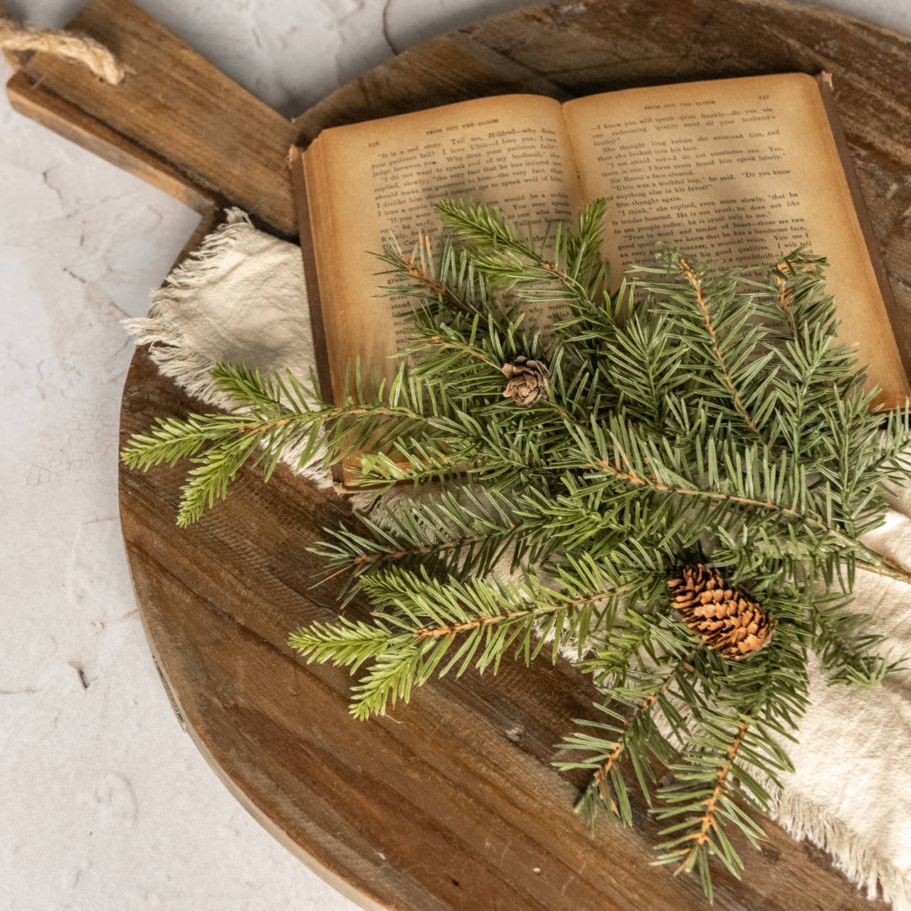 Ragon House - Wholesale Artificial Plant - 19"  DOUGLAS FIR SPRAY WITH CONES0