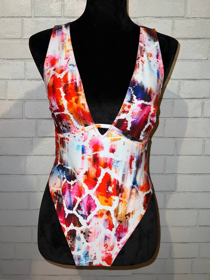 'Tropics' högskuren baddräkt i ett stycke för wholesale av Angel Touch NY