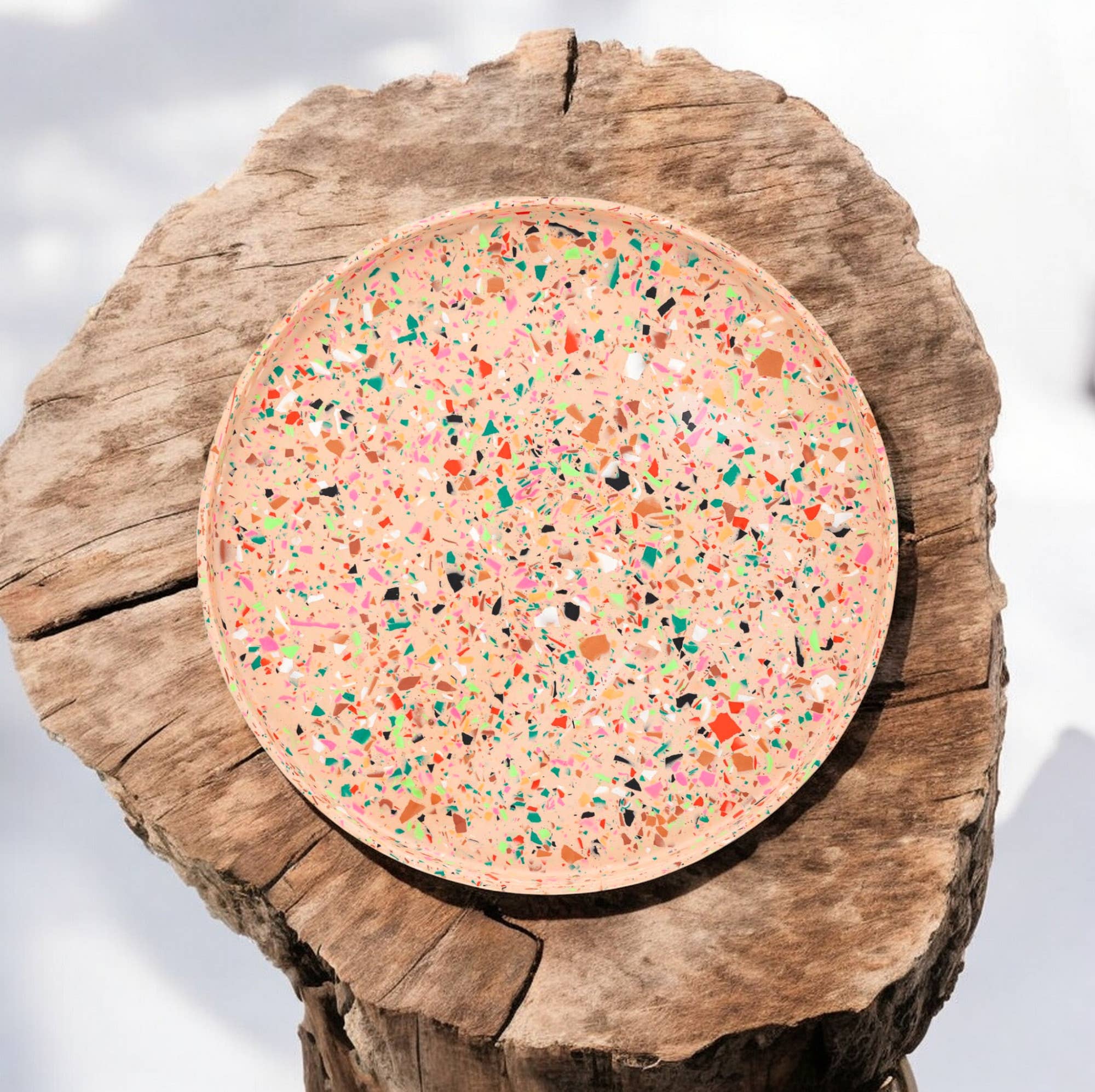 LiZ-e - Wholesale Decoratief bord/schotel/kom - Terrazzo dienblad - Ronde schotel - Presentatieschotel2