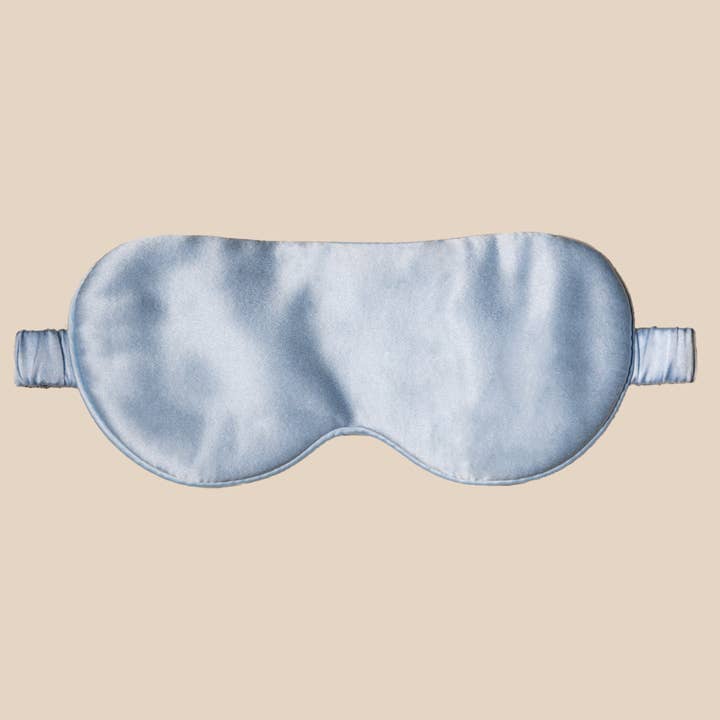 Máscara de olhos de seda azul celeste por atacado de Muraki