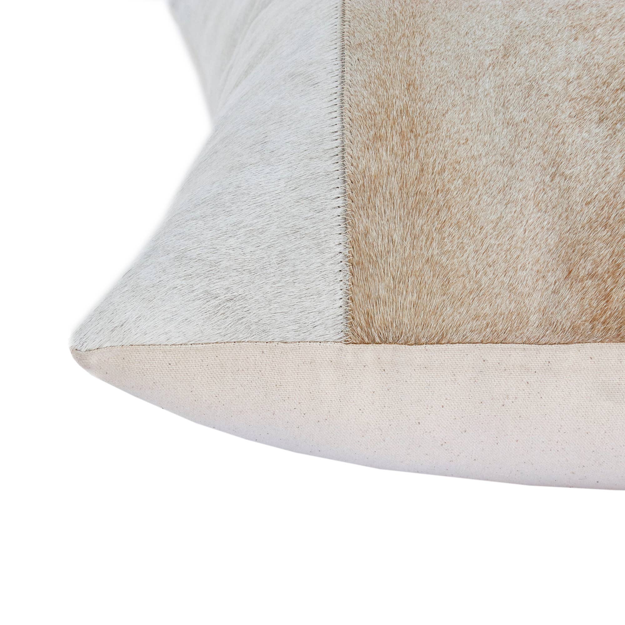 LR Home - Wholesale Throw/Decorative Pillow - Hand-Made Ivory/Beige Striped Faux Hide Indoor Throw Pillow1