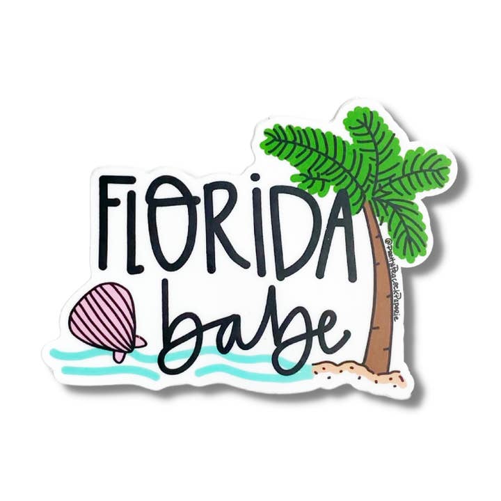 Florida Babe Sticker for wholesale by Pretty Peacock Paperie - Women's Empowerment