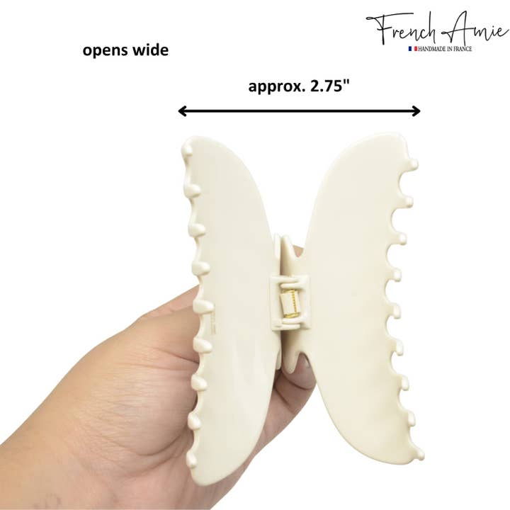 Parcelona - Wholesale Hair Clip - Women's - French Amie Thin Oval Large 4 1/4” Handmade Celluloid Jaw Hair Claw for Women49