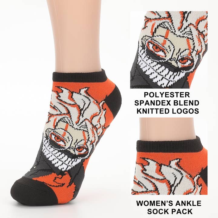 Bioworld Merchandising - Wholesale Socks - Women's - Dandadan Mix Characters Womens Ankle Socks 5 Pack2