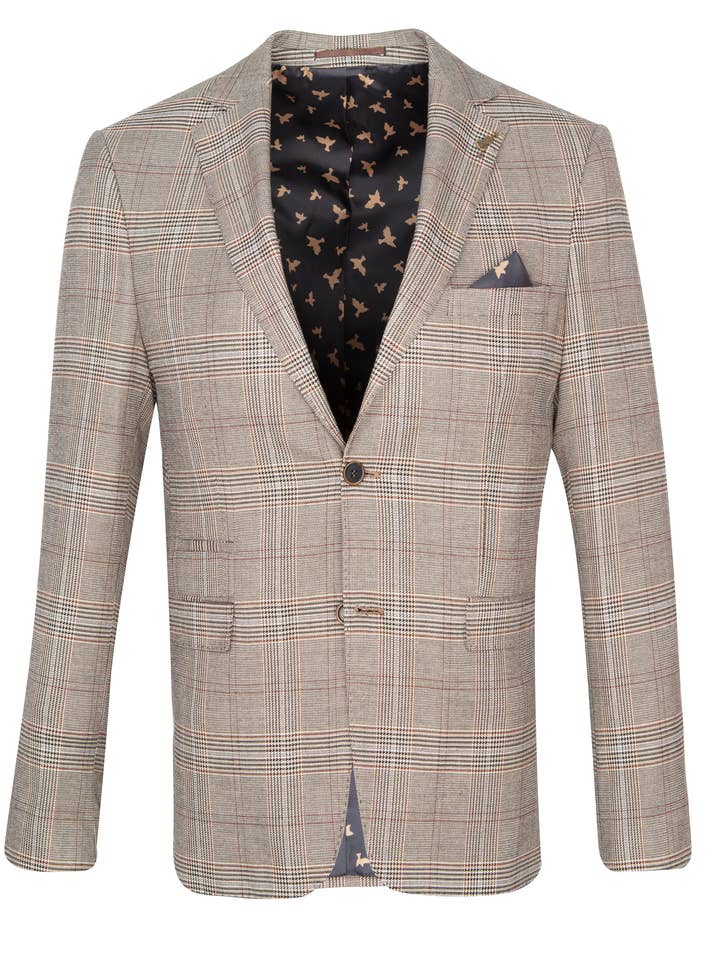 Fratelli Uniti – wholesale Blazer - Herr – FJK1051 Rutig Kavaj i Prince of Wales-mönster