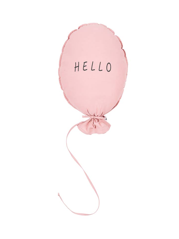 BALLONKUSSEN STOFFIG ROZE HELLO GRAFIET voor wholesale door Malomi Kids