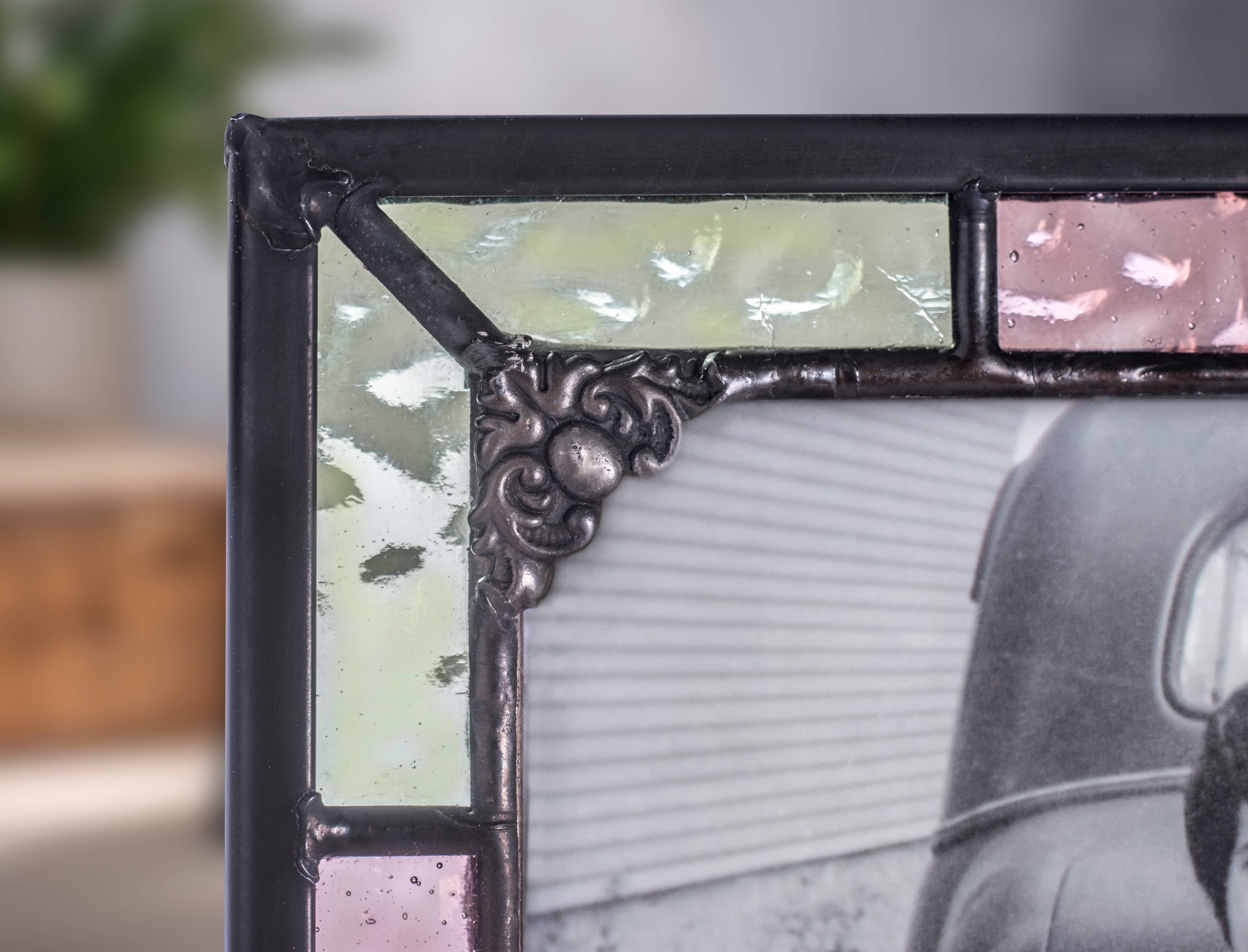 J Devlin Glass Art & Bert Anderson Collection - Wholesale Picture Frame - Pink Glass Picture Frame - Pic 464 4x6 or 5x75