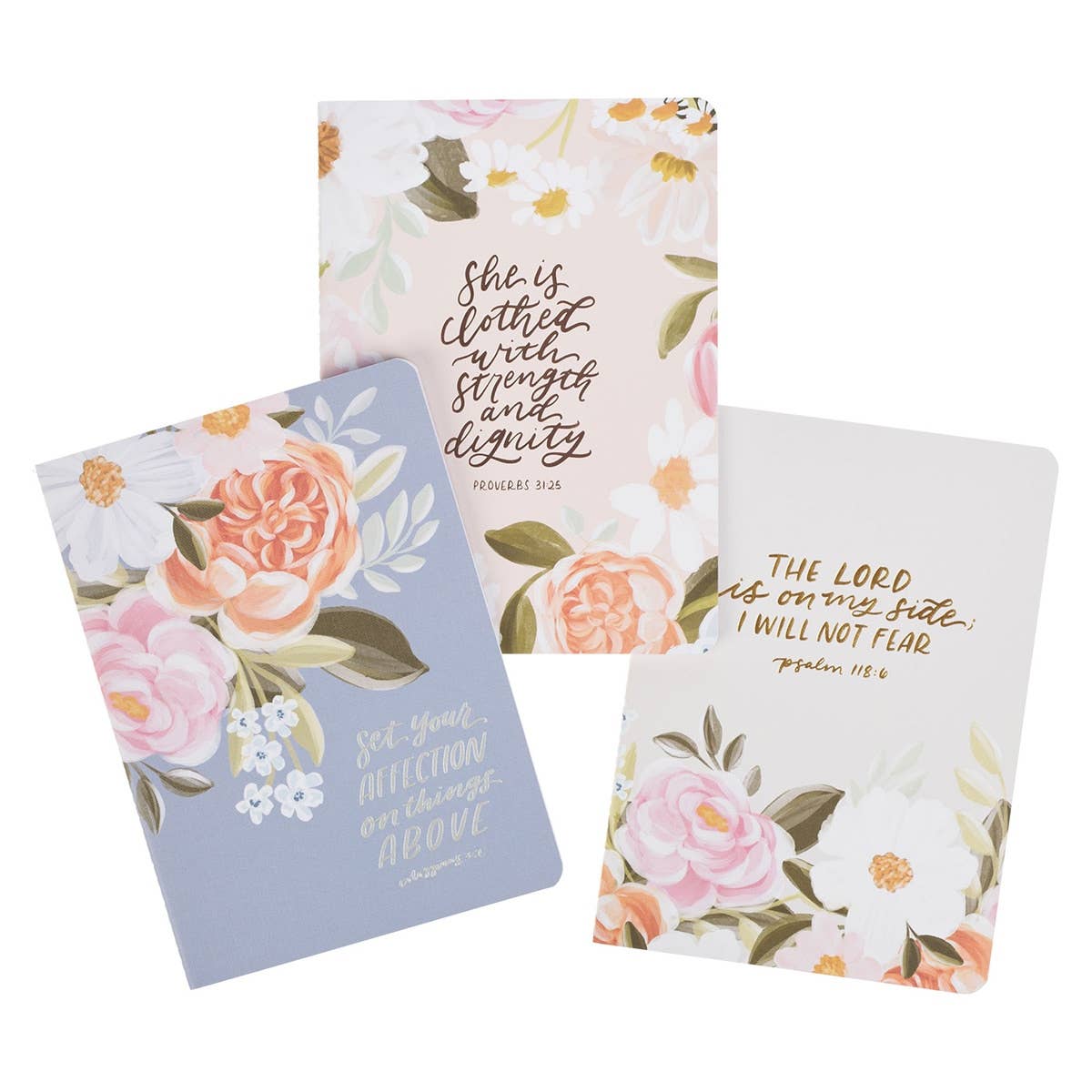 Christian Art Gifts - Wholesale Notebook - Notebook Set 3pc Lg Floral Set Your Affection Col. 3:22
