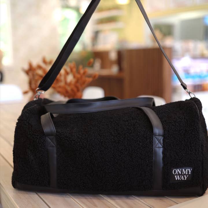 Jadelynn Brooke - Wholesale Weekender Bag - Women's - Teddy Sherpa Duffle Bag - Midnight