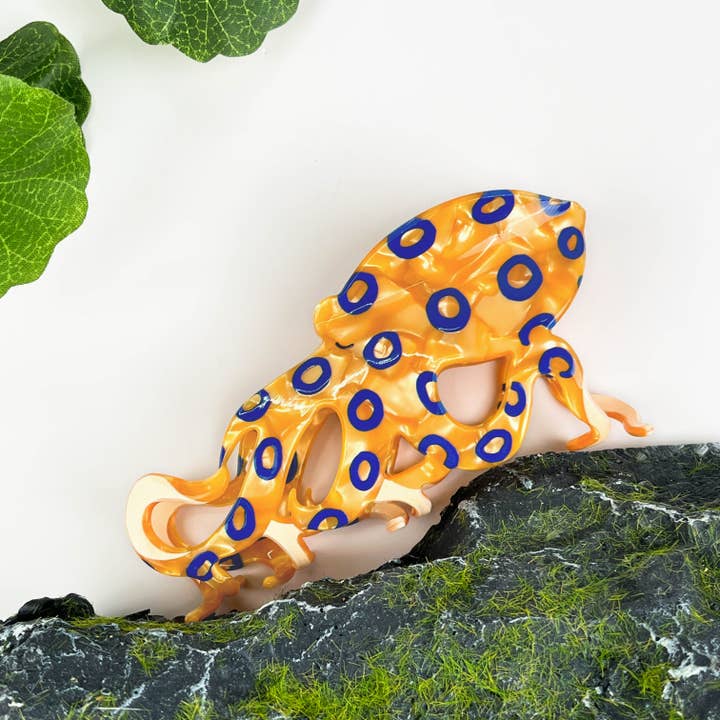 TheDivaSoap – wholesale Hair clip – Women’s – Large Blue-Ringed Octopus Hair Claw,Ocean Series Hair Clip