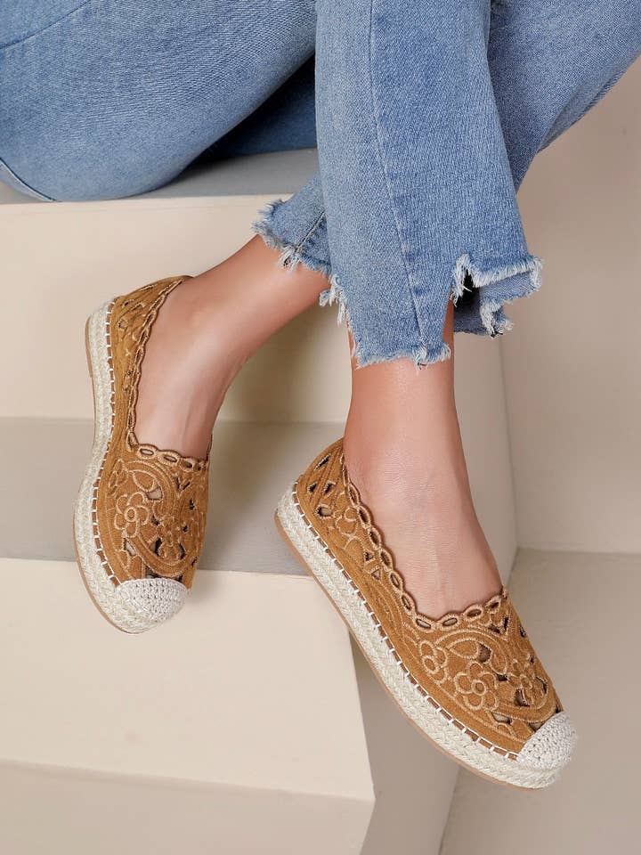 Joia Paris - Venta al por mayor Calzado plano - Mujer - Alpargatas planas estilo vaquero cómodas H8-868