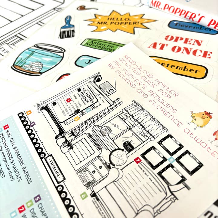 Mr. Popper’s Penguins Read-Aloud Poster for wholesale by Ruby Reads Books