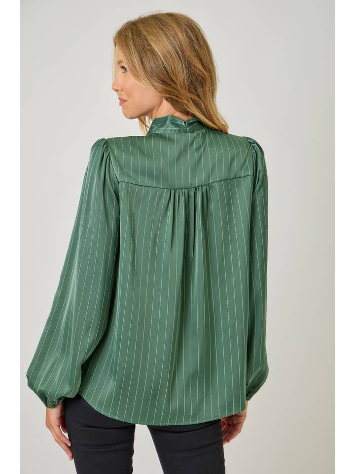 Mystree - Wholesale Blouse - Women's - 61227 Ribbon Tie Stripe Shirt12