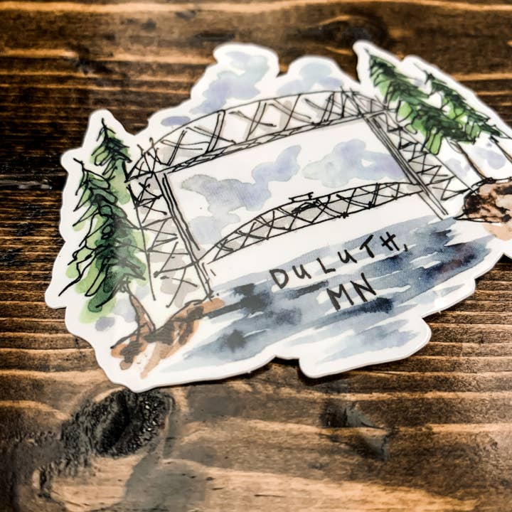 Art by Sj Nielsen – Engroshandel Klistermærke – Duluth Lift Bridge Vinyl klistermærke1