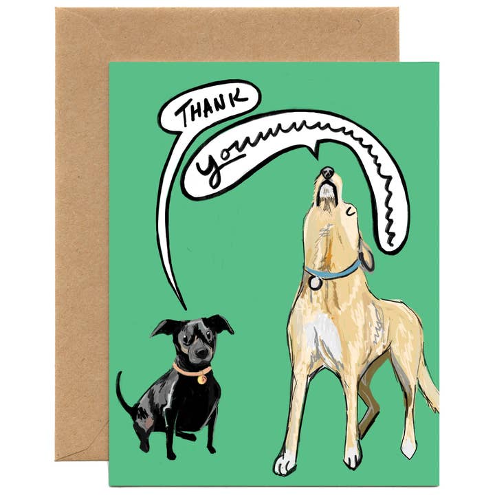 Howling Thank You Dogs — Thank You Card for wholesale by Tiny and Snail