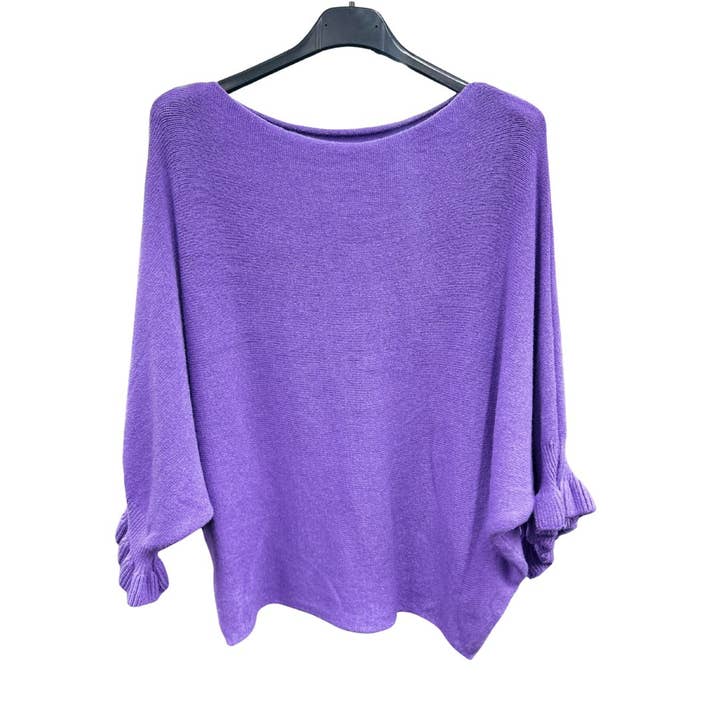 Miss Bold - Wholesale Knit top – Women's - Italian Soft Knit 3/4 Frill Sleeve Jumper Top10