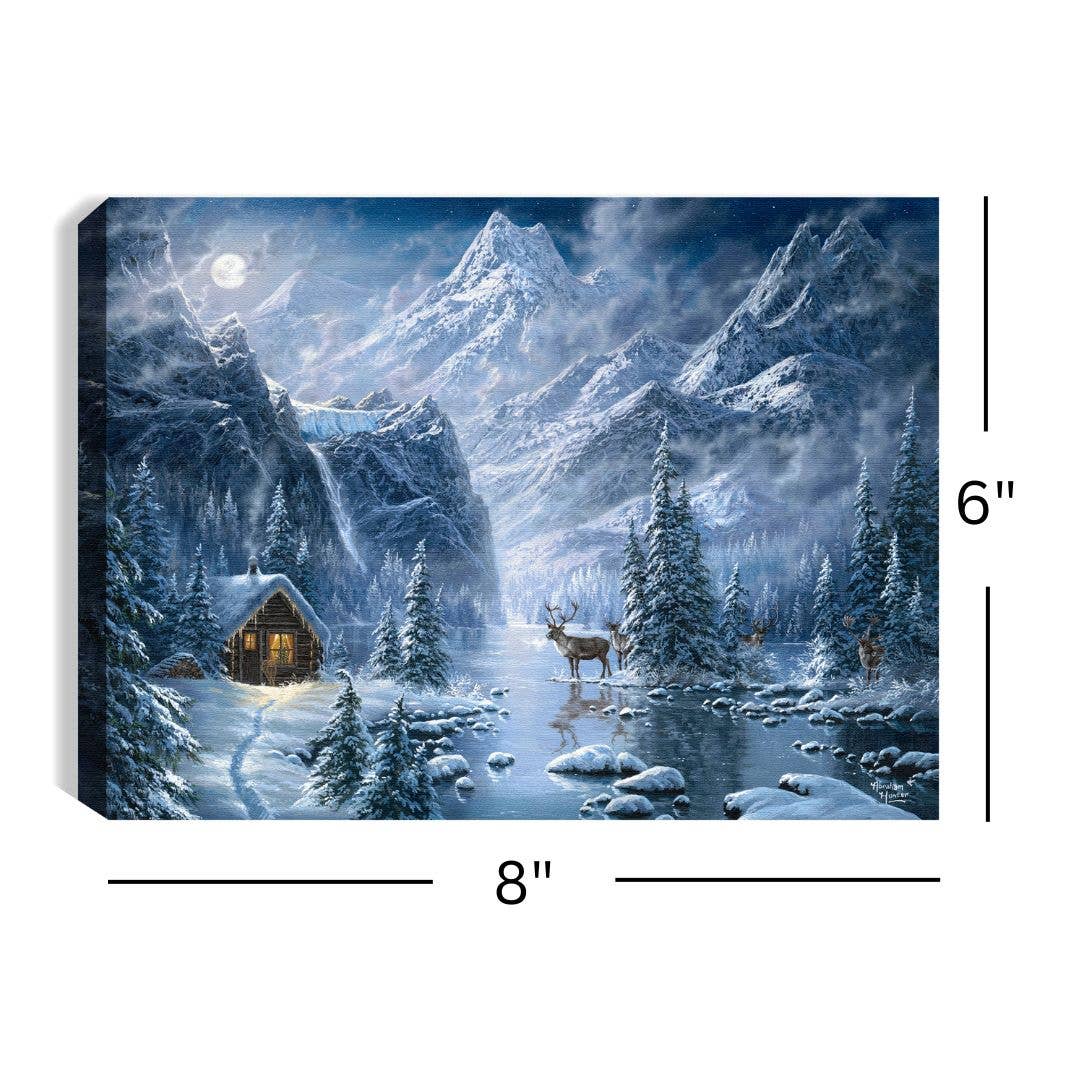 Glow Decor – Engroshandel Bordpynt – Nordic Night 8x6 oplyst bordplade lærred3