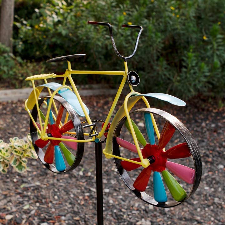 Alpine Corporation - Wholesale Garden/Lawn Stake - Alpine Corporation Colorful Bicycle Windmill Garden Stake0