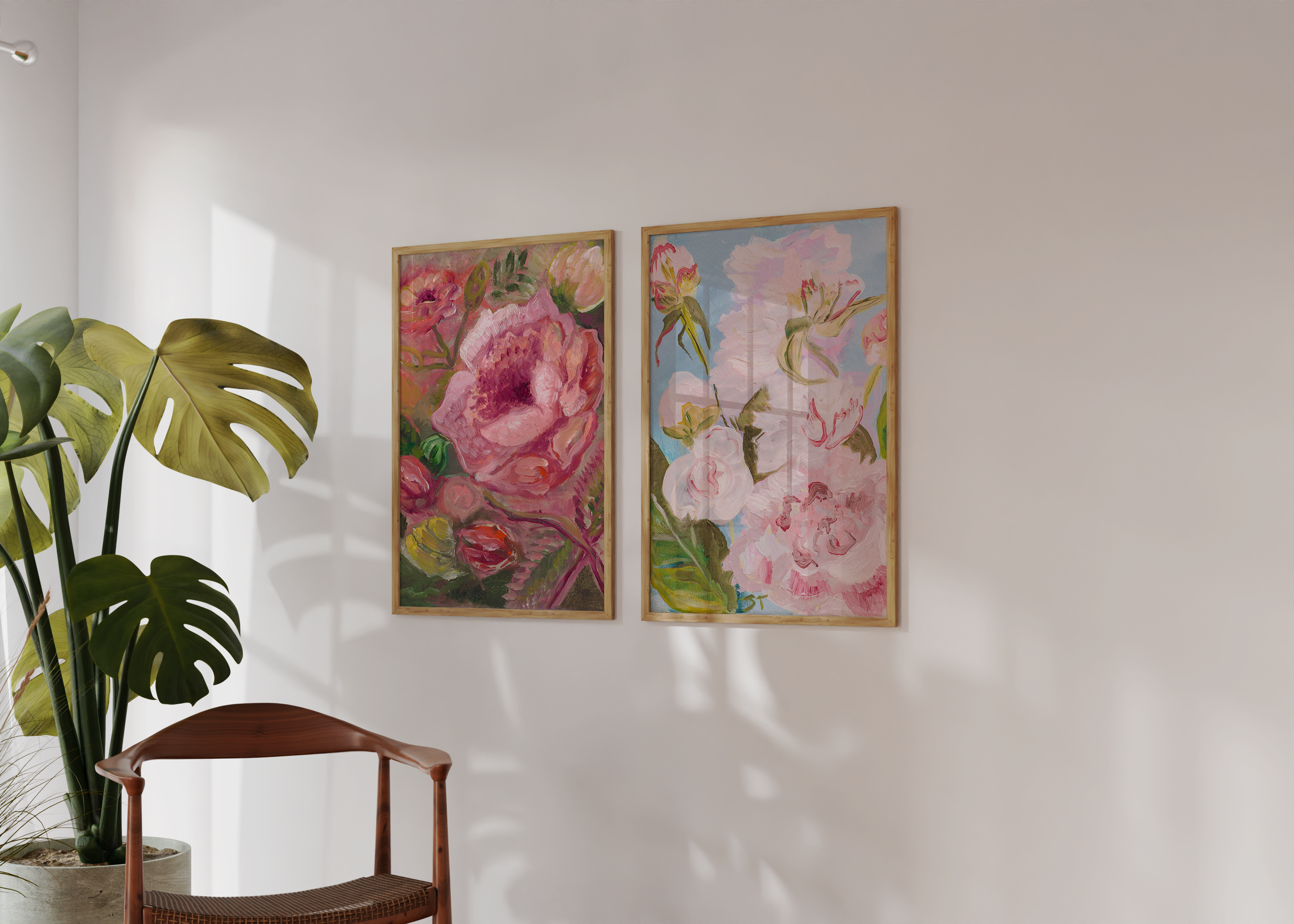 Sarah Tudor Art Studio - Wholesale Art Print - PRINT "Roses with Snail" A Vertical Fine Art Giclee Reproduction4