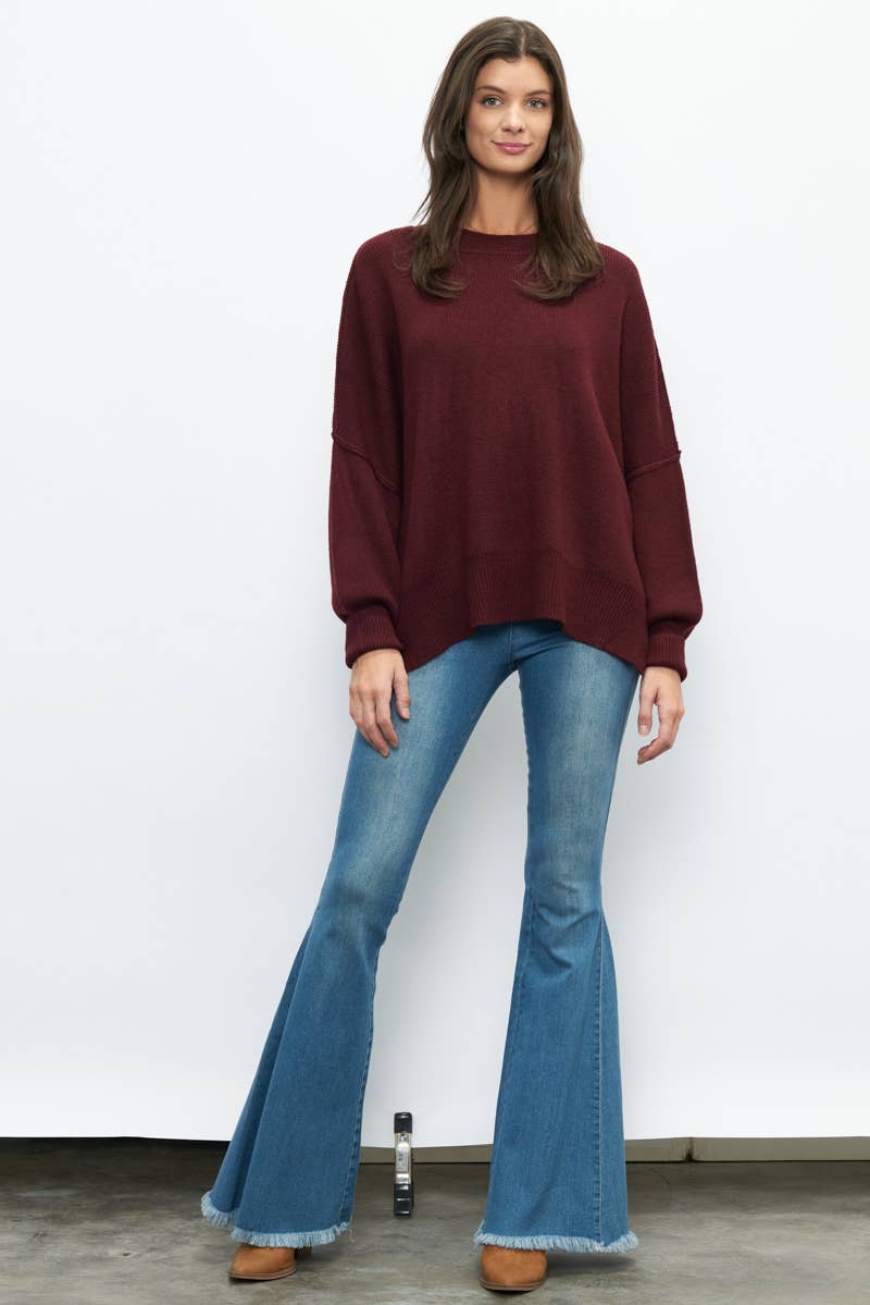 Newbury Kustom - Wholesale Tunic Sweater - Women's - 10319A -Slouchy silhouette  pullover sweater8