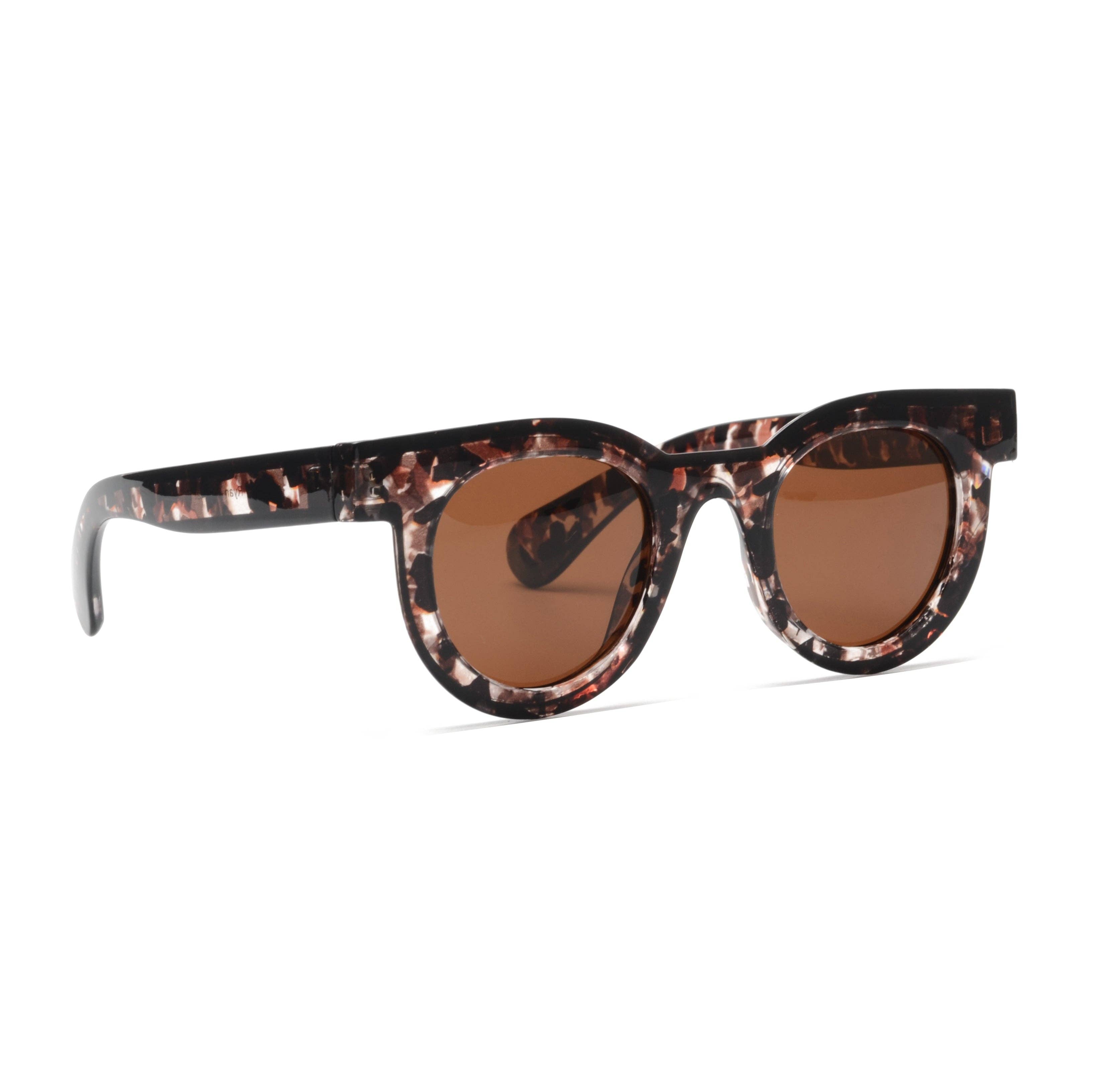 Ryan Simkhai Eyeshop – Großhandel Sonnenbrille – Damen – MILO | Polarisierte Sonnenbrille | Crackled Brown1