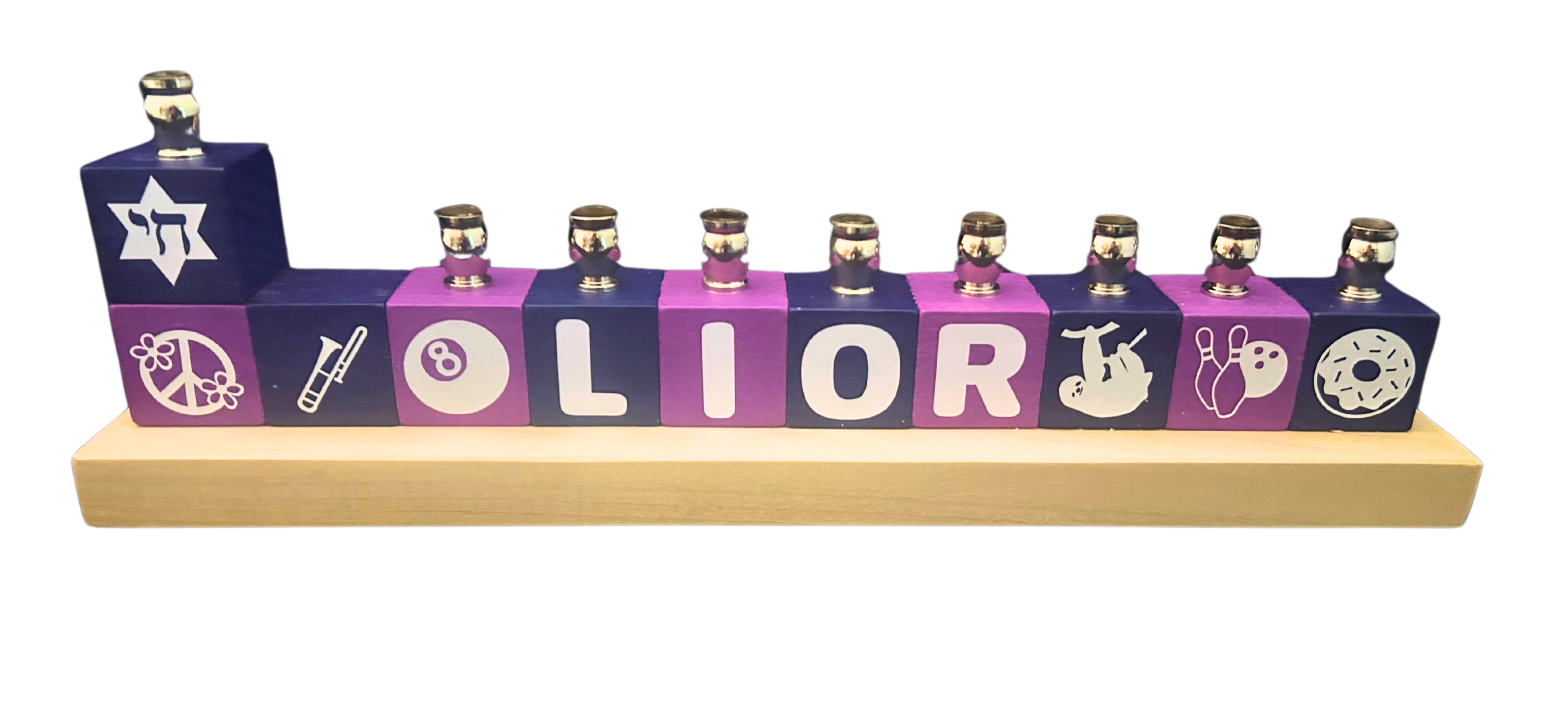 Eclectic Judaica - Wholesale Menorah - Personalized Name Menorahs20