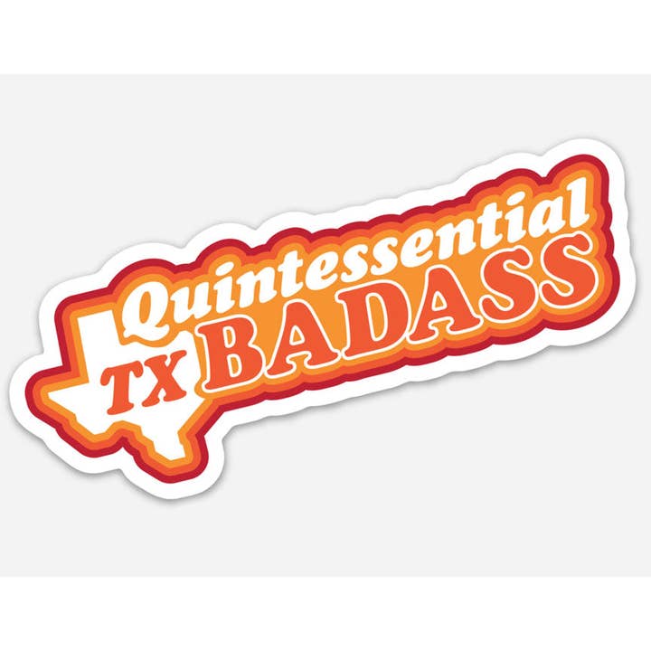 Quintessential TX Vinyl Sticker for wholesale by Gusto Graphic Tees