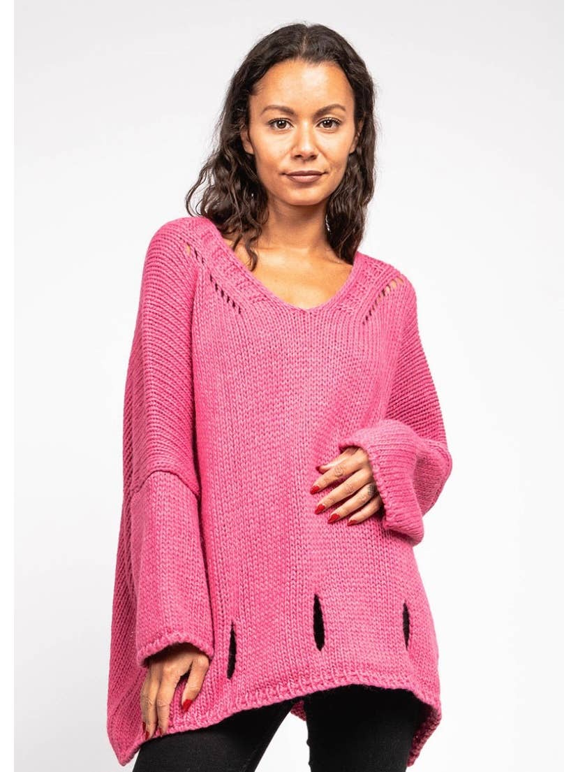 LINEN & COTTON HOUSE - Wholesale Knitted jumper – Women′s - ALPACA SWEATER 086016