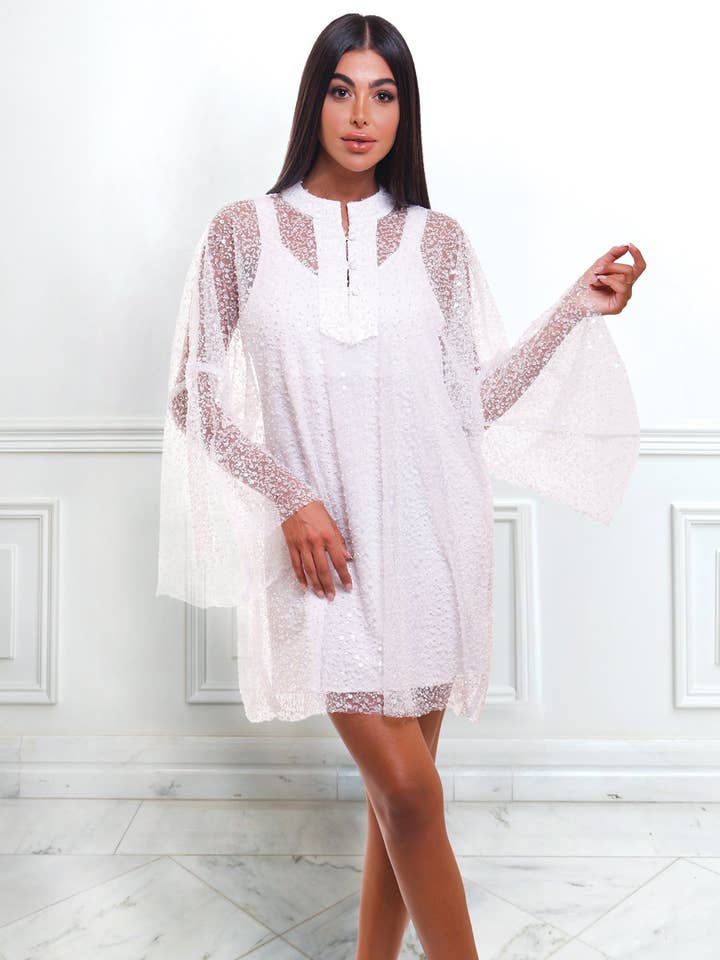 Dua Gold Pearl Caftan Dress (Multiple Lengths) for wholesale by Unmatched BYU