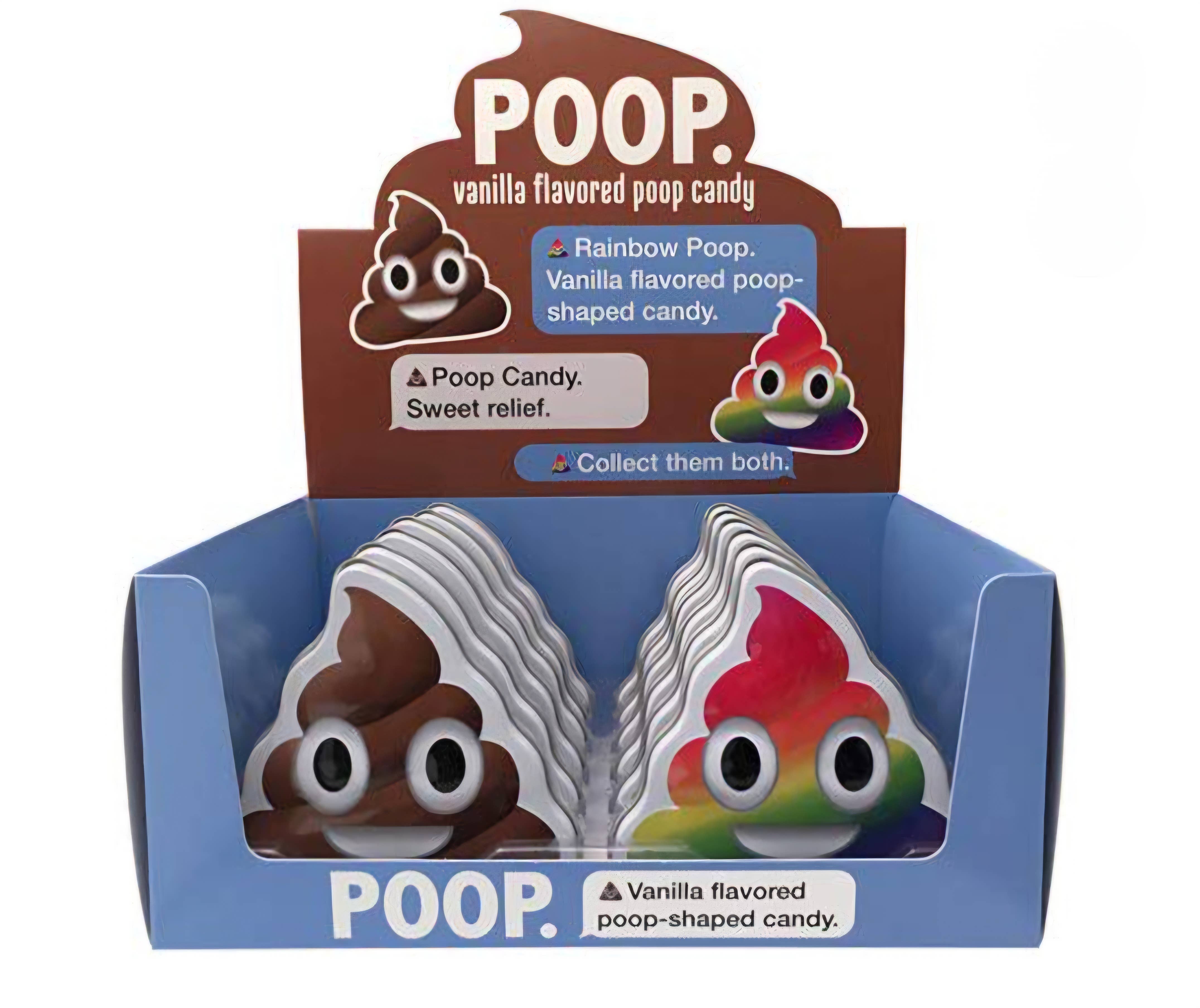 Majestic Wholesale - Wholesale Hard Candy - Emoji Poop Vanilla Candy Tin 1oz (12ct) – Fun & Collectible