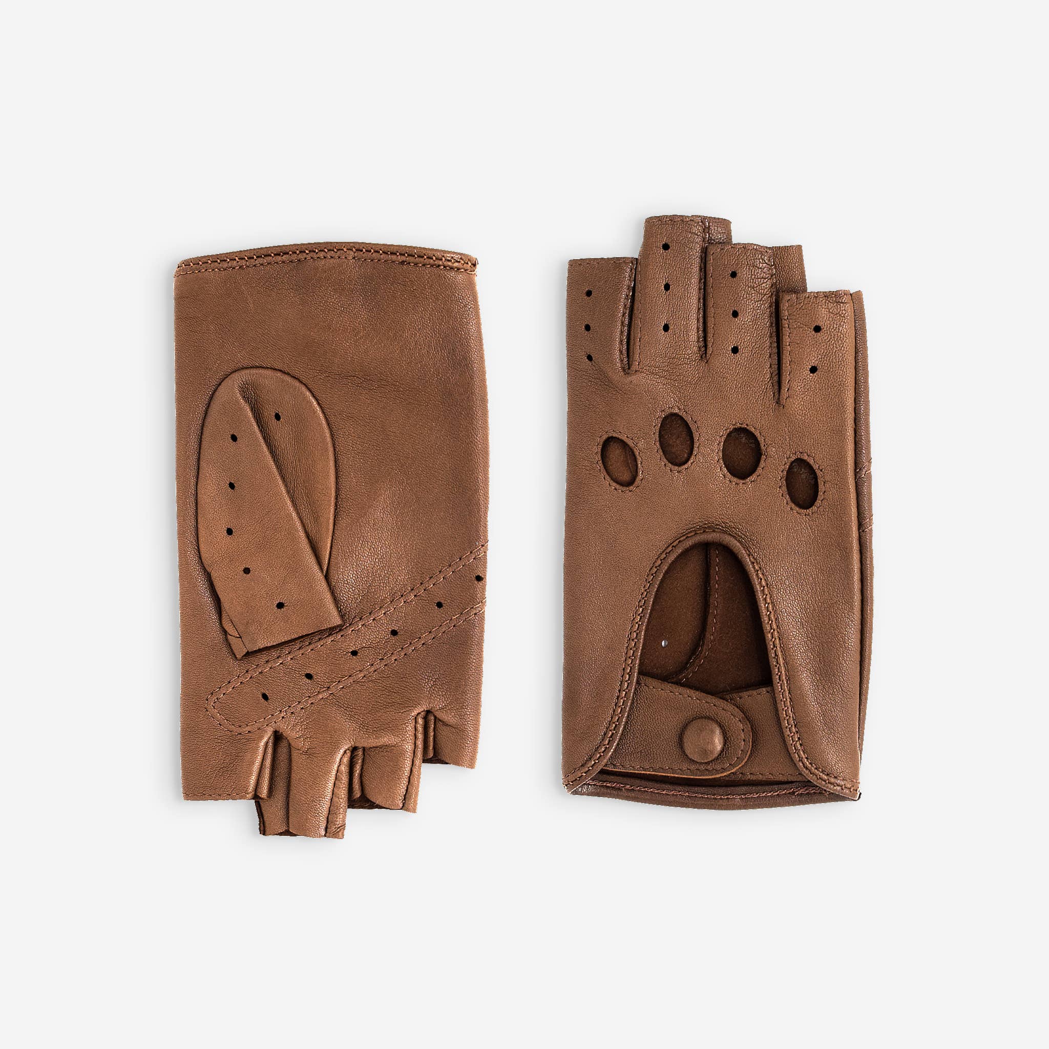 Glove Story – Großhandel Handschuhe – Damen – Fingerlose Damenhandschuhe aus Lammleder, ungefüttert – Modell conduit-21125NF21