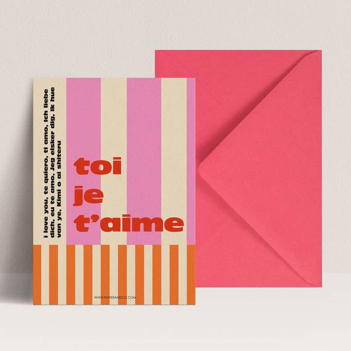 Papier and Co. - Wholesale Love Card - Card - You, I love you0