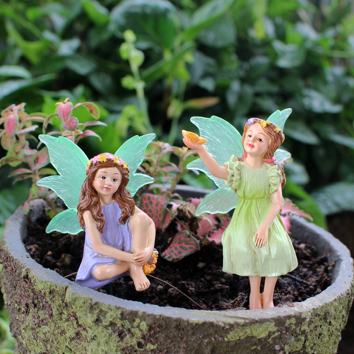 Vagabond Vintage – wholesale Decorative figurine – Miniature Fairy Garden Figurines Set3