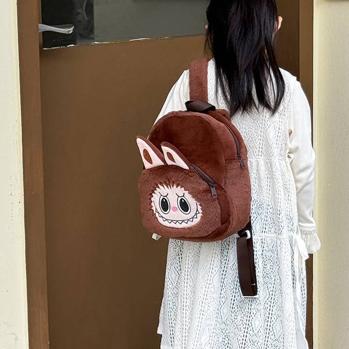 Little Trendy - Vente Sac à dos – enfant - Sac à dos en peluche pour enfants, monstre mignon et poilu11