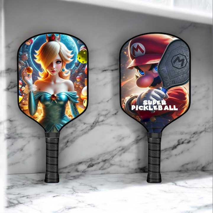 Rosalina - Les Frères Mario - Raquette de pickleball pour la vente par The Mad Pickler