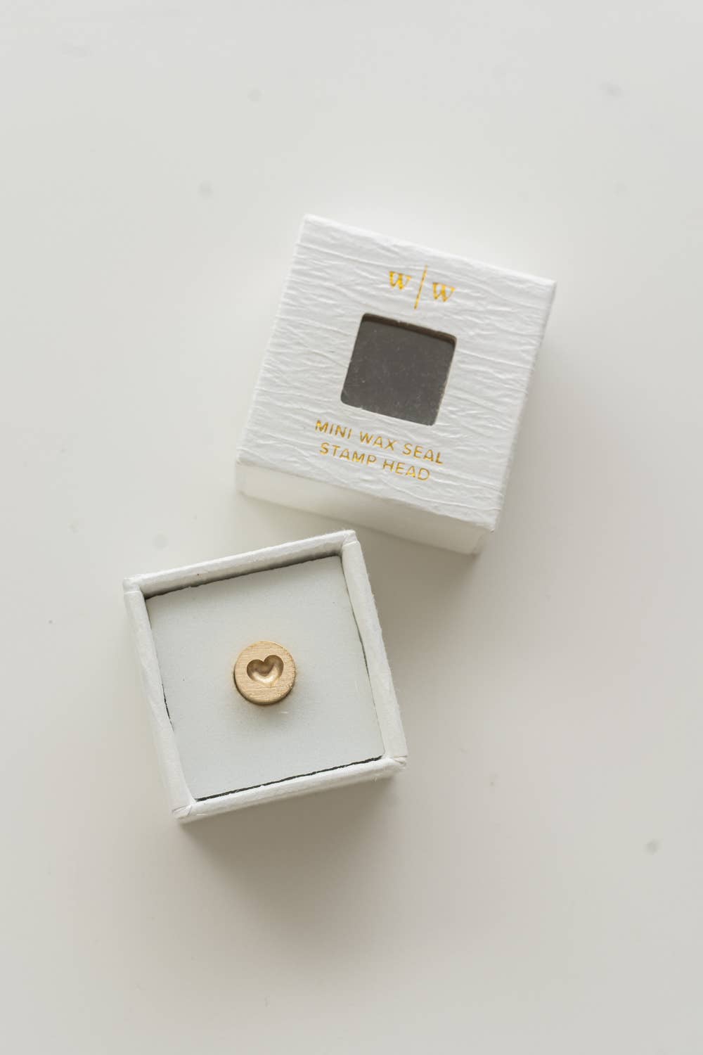 Written Word Calligraphy - Wholesale Rubber/Decorative Stamp - Heart 9mm Mini Wax Seal Head3