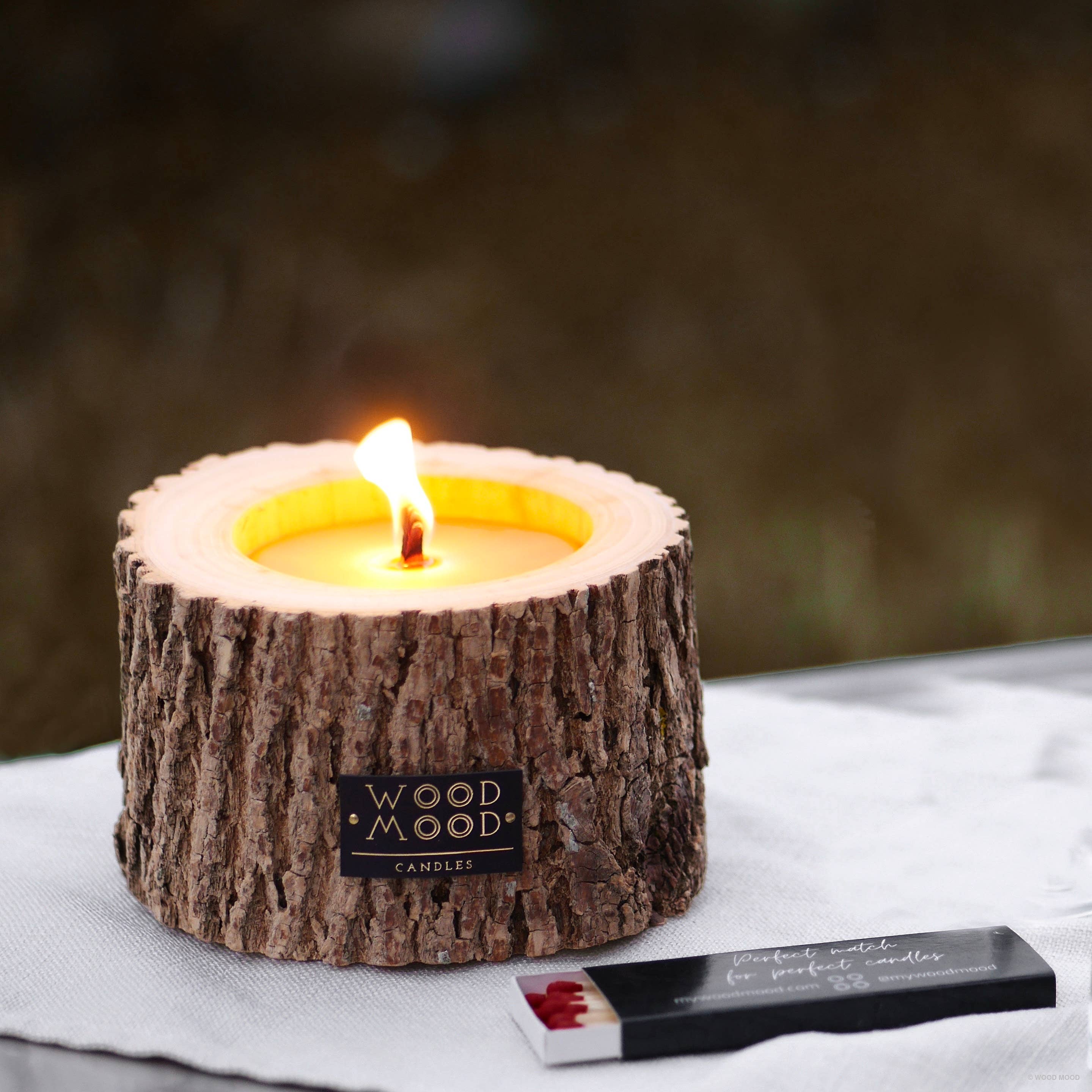 WOOD MOOD - Wholesale Jar/Filled Candle - Rocky Patio | interior candle with pine tree essential oil7