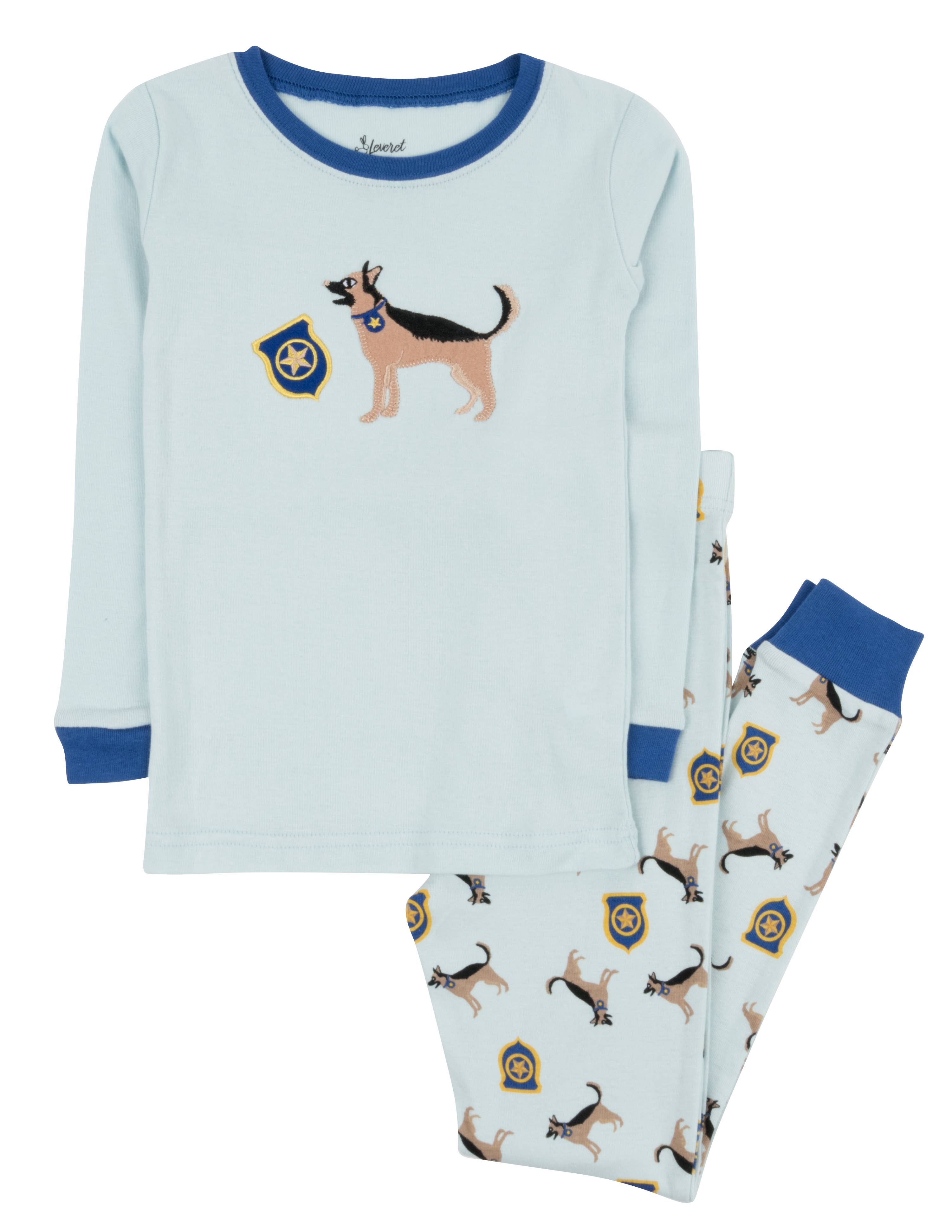 Leveret Pajamas - Vendita all'ingrosso Completo pigiama - Bambini - Pigiama per bambini in cotone a due pezzi con stampa animali10