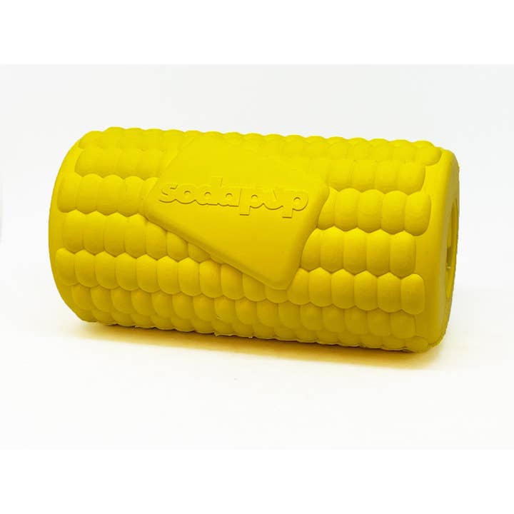 Corn on the Cob Treat Dispenser - Yellow for wholesale by SodaPup Dog Toys