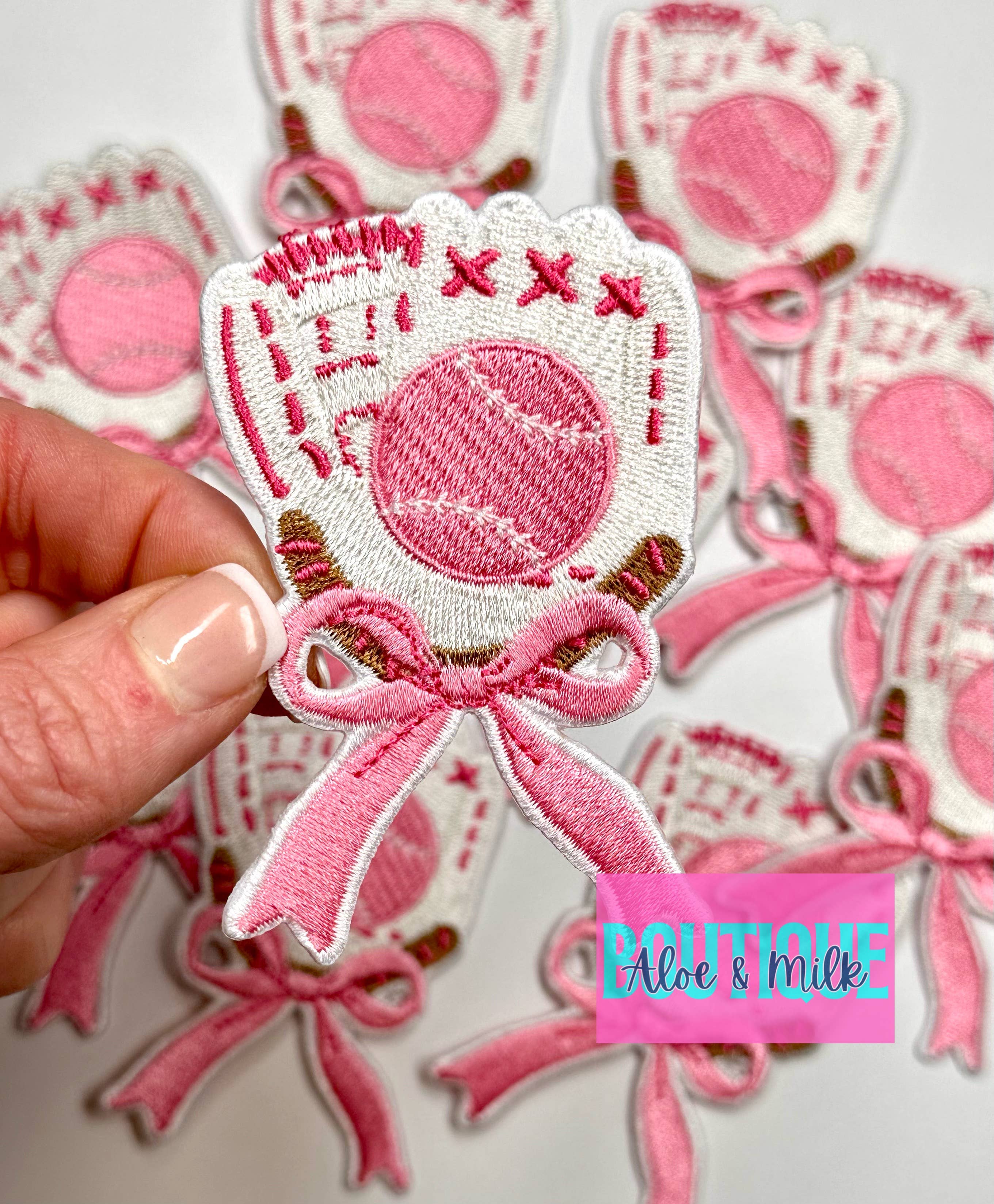 Aloe and Milk Boutique - Wholesale Hat Accessory - Women's - Baseball Glove patch, baseball mom, softball mom12