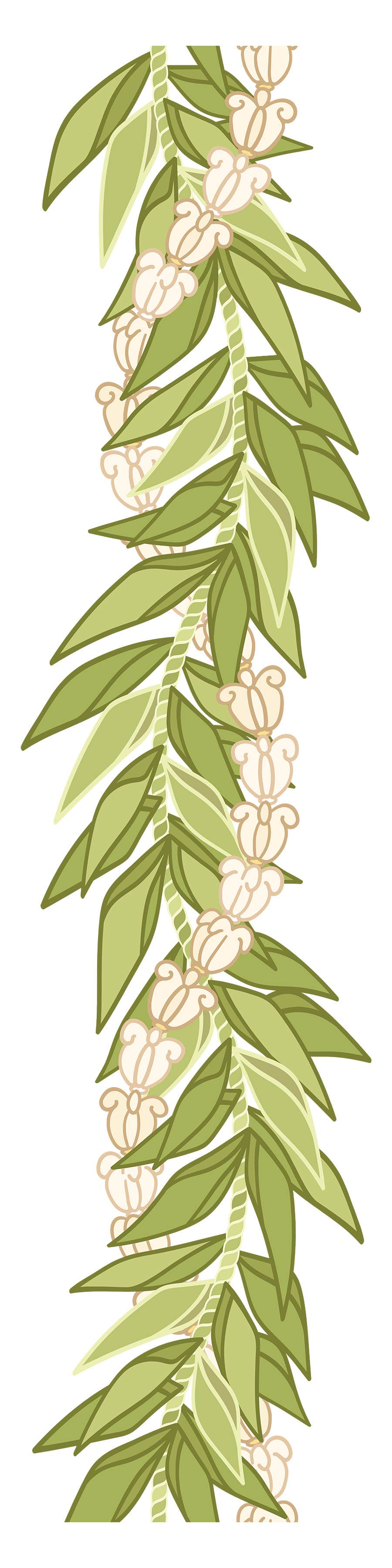 Bamboo Wood Stickers - Wholesale Sticker - Maile Crown Flower (Mini)0