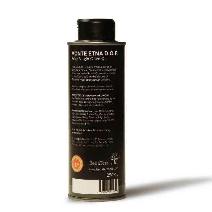 BellaTerra - Vente Huile d'olive - Monte Etna D.O.P. 250ML - Huile d'olive extra vierge2