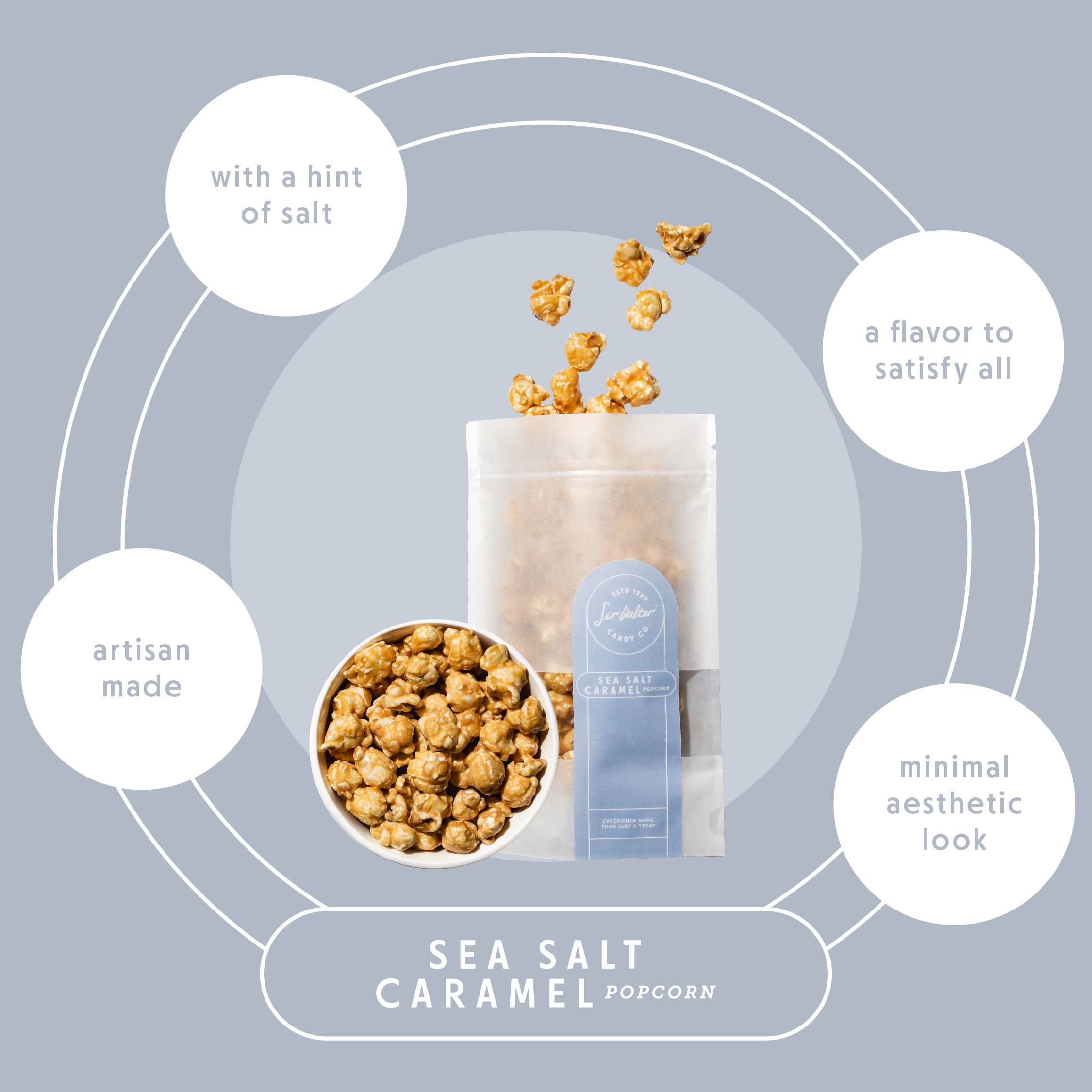 Sir Walter Candy Co. - Wholesale Popcorn - Artisanal Sea Salt Caramel Popcorn  - Sweet and Salty3