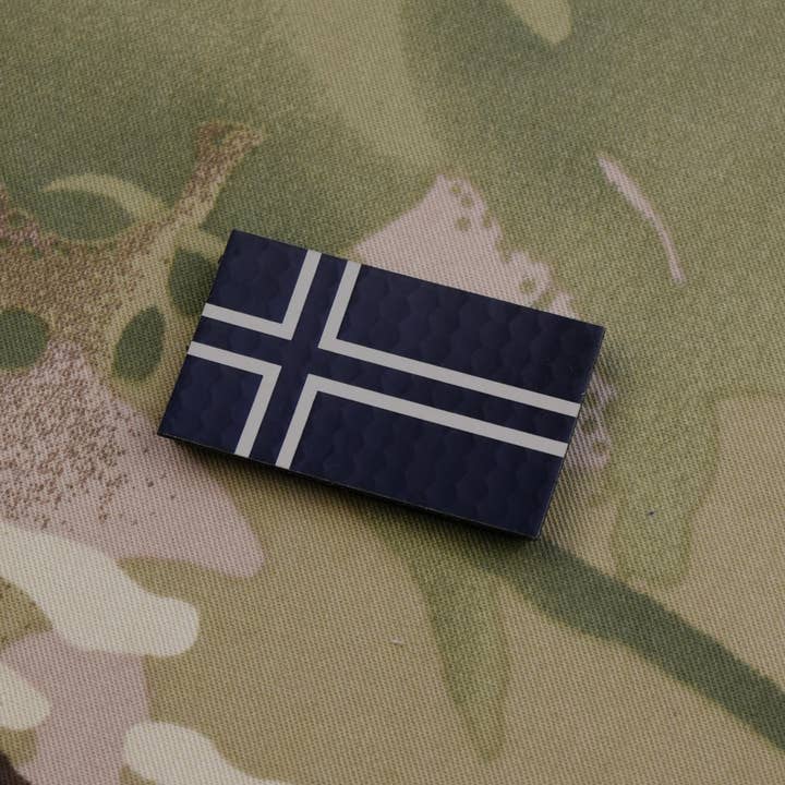 Mini Infrared Subdued Norway Flag Patch for wholesale by BritKitUSA
