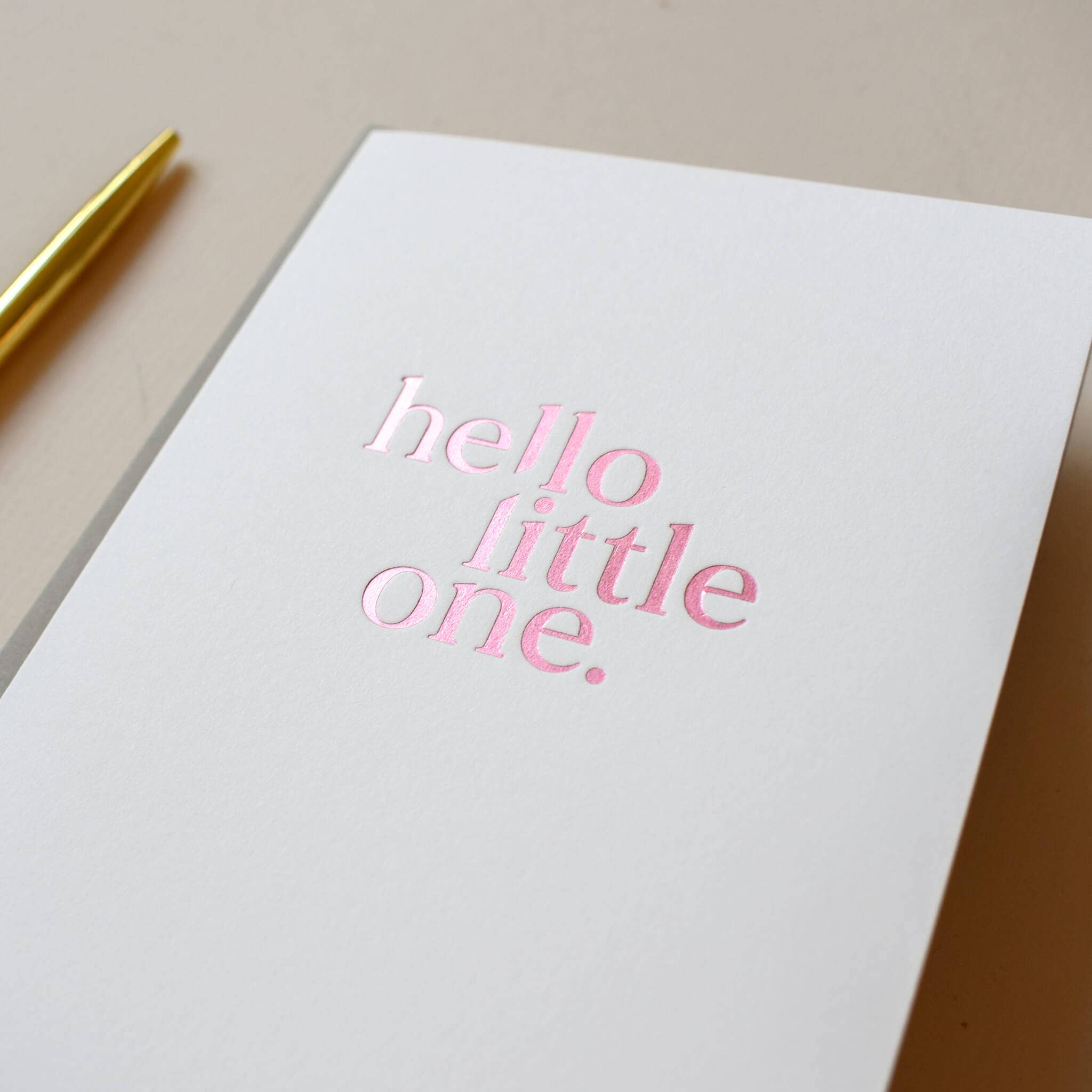 Jennifer Tune - Wholesale Baby Card - Hello Little One, Foil New Baby Greetings Card7