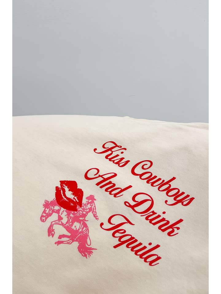 Girl Tribe Co - Vente Sweat-shirt à imprimés – femme - Chandail à capuchon Kiss Cowboys Drink Tequila