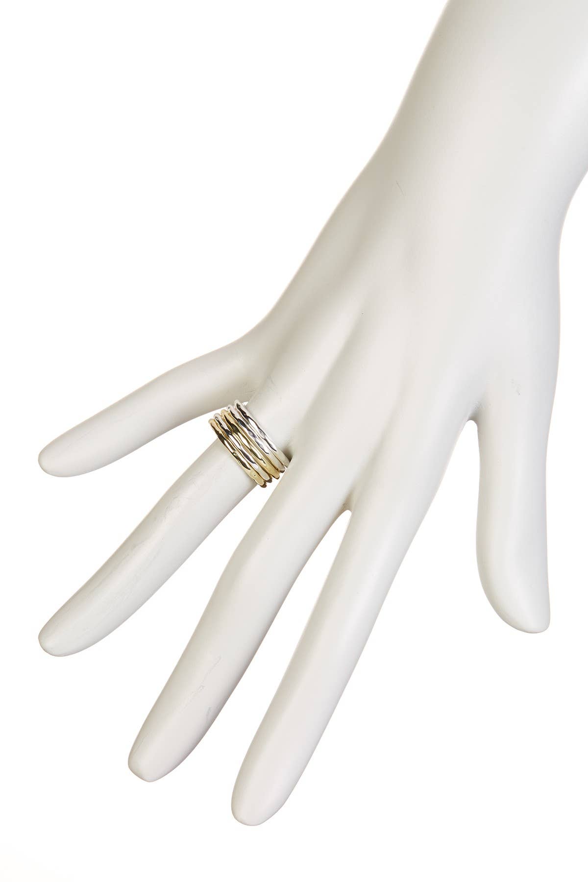 Zoey Simmons - Wholesale Band/Stacked Ring - Tri Tone 5 Pc Stack Ring Set - SF2