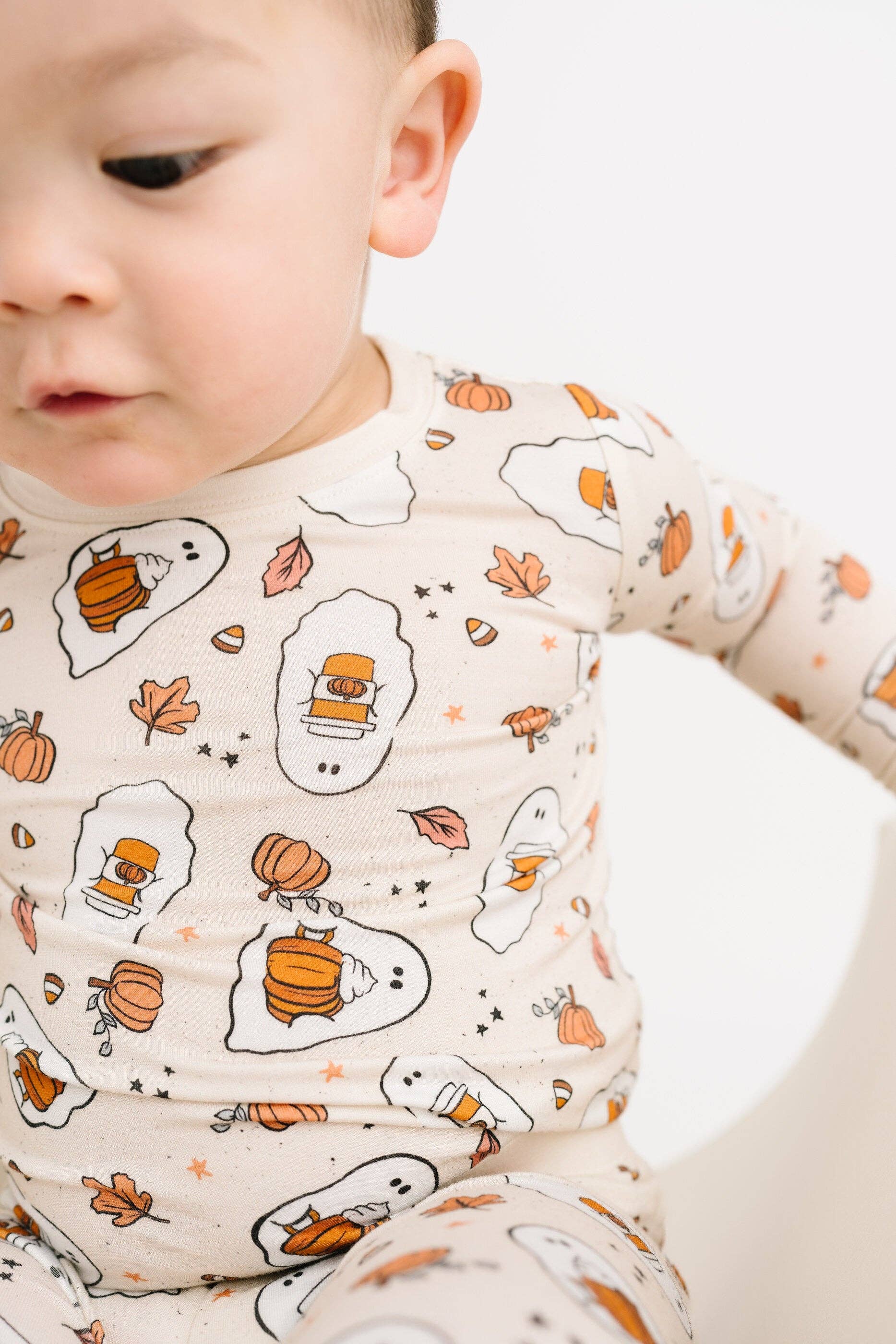 Little One Shop - Wholesale Top & Pant Set - Kids - Pumpkin Spice Bamboo Set2