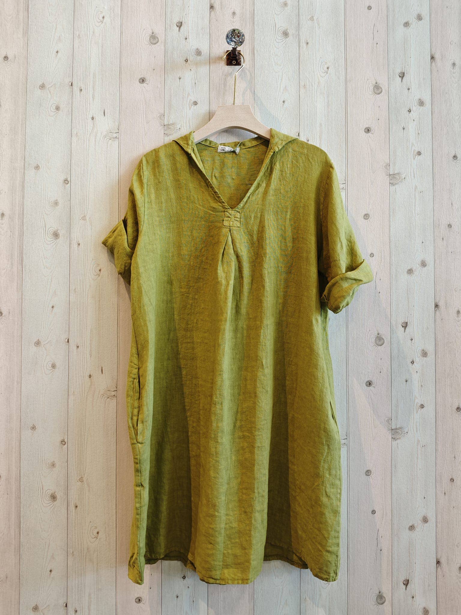 Linen & More - Wholesale Dress - Women's - REF 88018 100% LINEN SHIRT COLLAR DRESS3